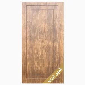درب اتاق خواب دو قاب سی ان سی روکش گردو