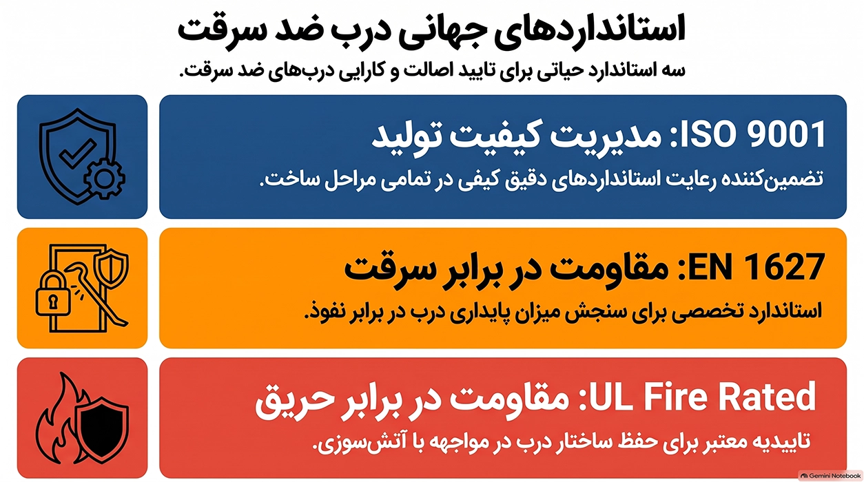 استاندارد های جهانی درب ضد سرقت