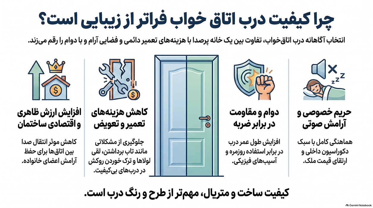 چرا کیفیت درب اتاق خواب فرا تر از زیبایی است
